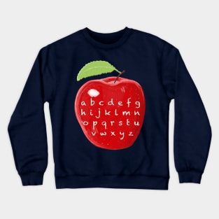 Teacher's Alphabet Abc Apple Crewneck Sweatshirt